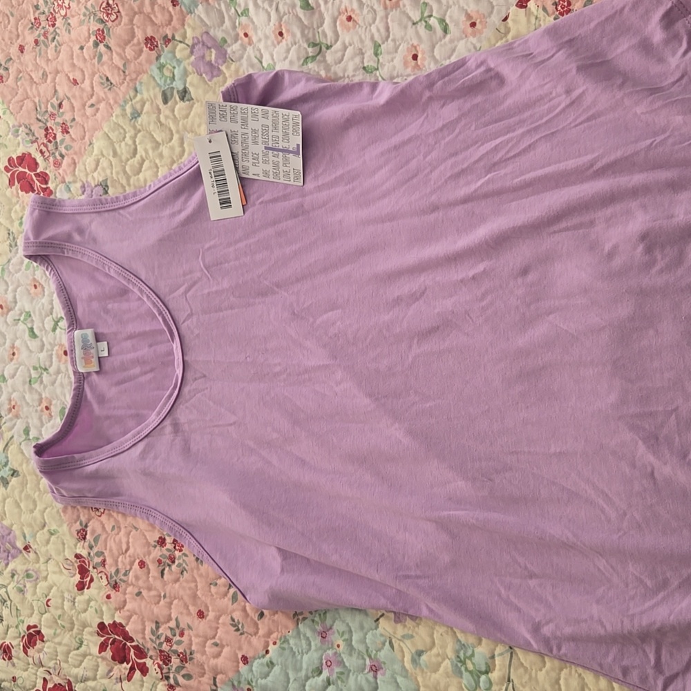 Lularoe light purple large tank Nwt